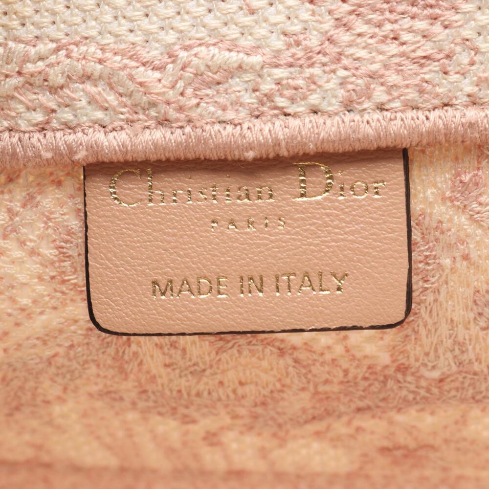 Dior Book Tote Toile de Jouy Canvas Bag Pink Ivory White - Picture 4 of 7